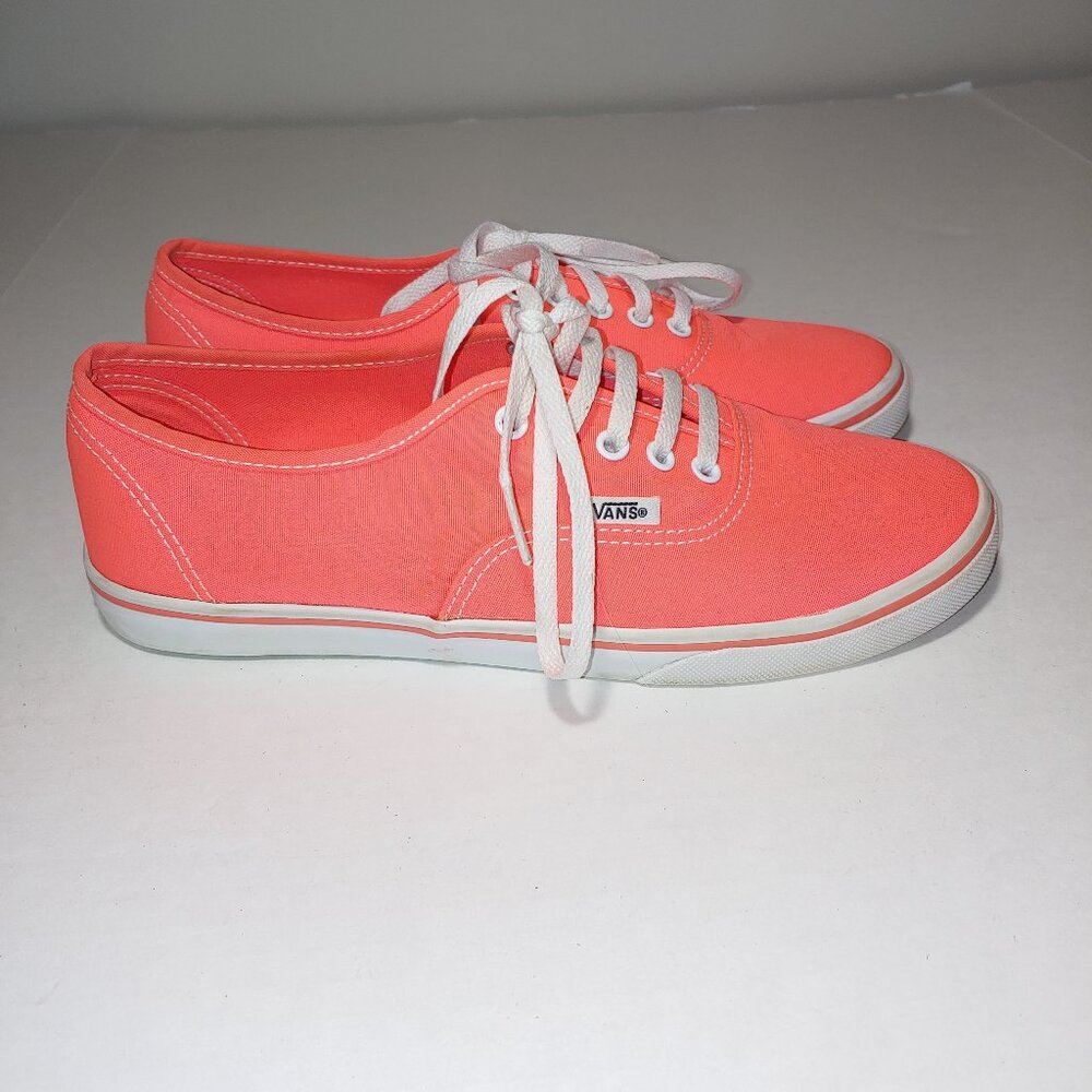 VANS NEON ORANGE SNEAKERS SIZE 8